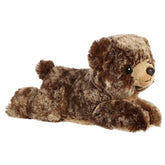A rich brown bear plush toy from Mini Flopsie by Aurora with a soft body and expressive face.